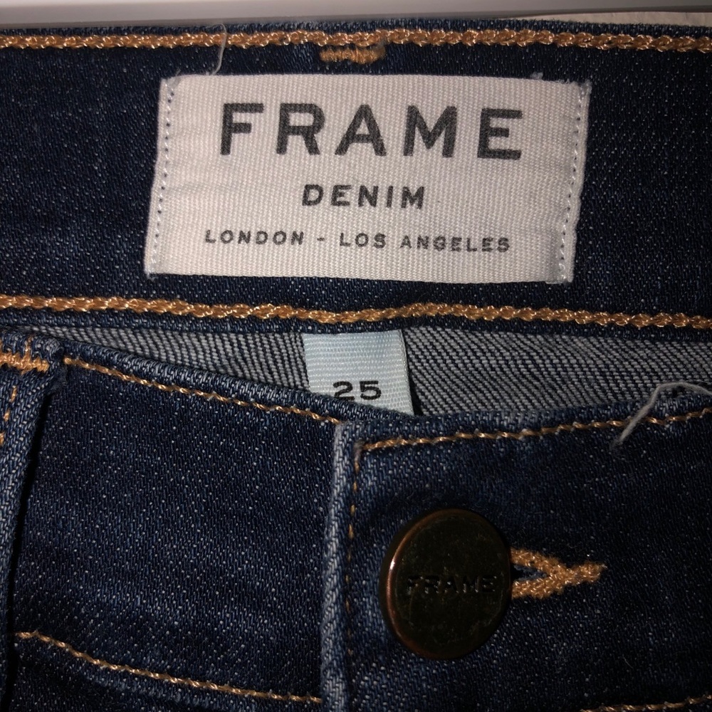 Frame dark blue skinny jeans (slightly cropped)